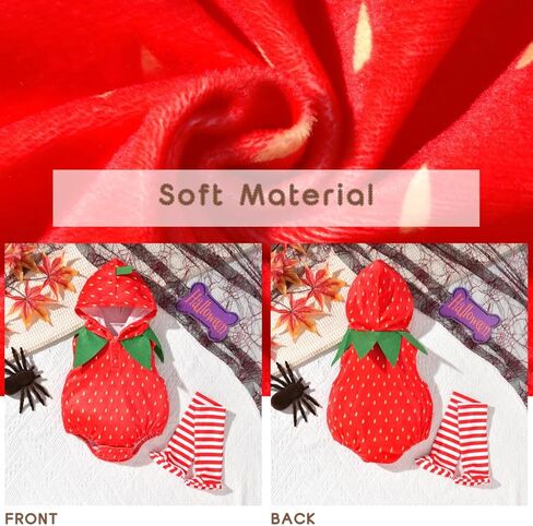 Aalizzwell Infant Baby Halloween Clothes Fruit Hooded Romper Bodysuit Outfit in Kuwait