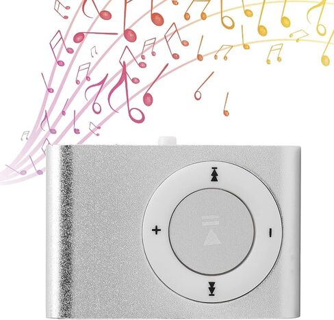 Sport MP3 Players with Clip, Portable Music Player, Screenless MP3 Players, Mini MP3 Player with Earphone and USB Cable(Silver) in Saudi Arabia