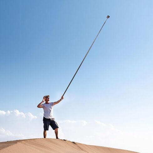 59in/150cm Invisible Selfie Stick Pole, Waterproof Aluminium Alloy Extension Monopod with Adapters, 1/4" Extended Monopod Pole for DJI Action 4 GoPro 12 11 10 9 8 7 Insta360 GO 4 X4 AcePro in Saudi Arabia