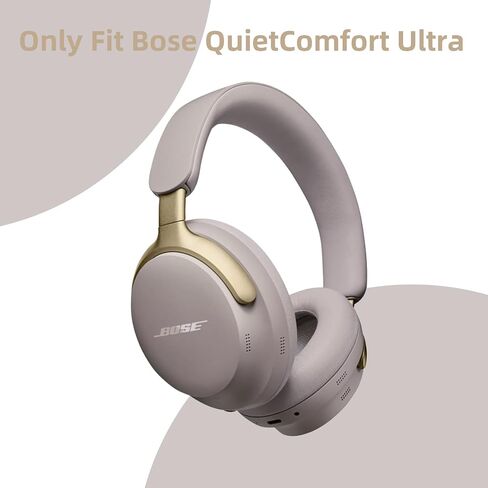 Ear Pads Replacement for Bose QuietComfort Ultra Wireless Headphones, EarPads Cushions with Softer Protein Leather and High Density Memory Foam for Noise Isolation (Black) in Saudi Arabia