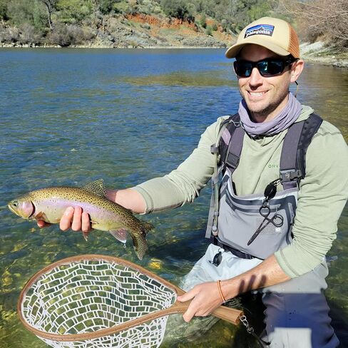 Fly Fishing Net Trout Net, Soft Mesh Fishing Net, Fish Landing Net with Safety Rope Lanyard, Lightweight Catch and Release Net for Trout, Bass in Saudi Arabia