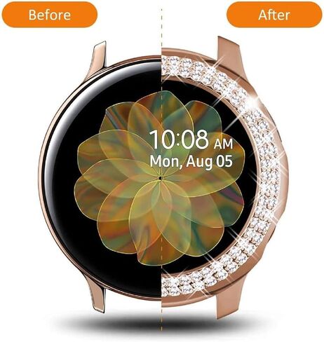 3 عبوات لساعة Galaxy Watch 7 مقاس 40 مم، حافظة واقية بإطار بلينغ متوافقة مع ساعة Samsung Galaxy Watch 7 مقاس 40 مم (3 عبوات، ذهبي/وردي/أخضر) in Kuwait