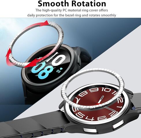 3 عبوات لساعة Galaxy Watch 7 مقاس 40 مم، حافظة واقية بإطار بلينغ متوافقة مع ساعة Samsung Galaxy Watch 7 مقاس 40 مم (3 عبوات، ذهبي/وردي/أخضر) in Kuwait