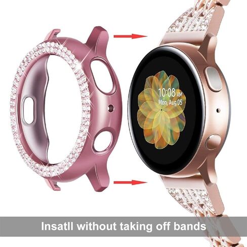 3 عبوات لساعة Galaxy Watch 7 مقاس 40 مم، حافظة واقية بإطار بلينغ متوافقة مع ساعة Samsung Galaxy Watch 7 مقاس 40 مم (3 عبوات، ذهبي/وردي/أخضر) in Kuwait