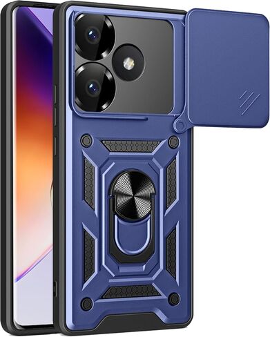 Ysnzaq Armor Case for Xiaomi Poco F6 /Redmi Turbo 3, Military Grade Durable Shockproof Protective Phone Case with Kickstand for Xiaomi Redmi Turbo 3 /Poco F6 SJ Black in Saudi Arabia