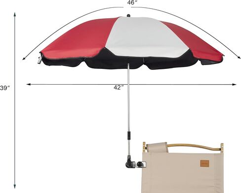 Chair Umbrellas with Universal Adjustable Clamp,Clip on Parasol Sun Shade for Patio Beach Wheelchairs Golf Carts in Saudi Arabia