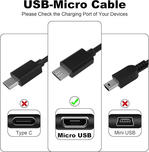 كابل شحن USB صغير بطول 10 أقدام، سلك شاحن سريع متوافق مع قارئات Kindle الإلكترونية القديمة، Paperwhite، Oasis و2020 وأقدم أجهزة Kindle & Fire اللوحية (ليس لـ 2021 وأحدث Kindles) in Kuwait