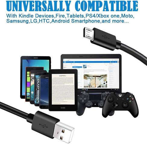 10FT Micro USB Charging Cable Fast Charger Cord Compatible with Old Kindle E-Readers, Paperwhite, Oasis and 2020 & Older Kindle & Fire Tablets (Not for 2021 & Newer Kindles) in Saudi Arabia