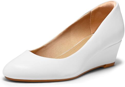 mysoft Women's Wedge Pumps Low Heel Closed Toe 2in Dress Shoes in Saudi Arabia
