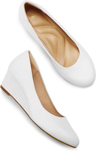 mysoft Women's Wedge Pumps Low Heel Closed Toe 2in Dress Shoes in Saudi Arabia