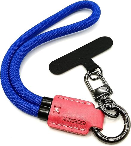 Handmade Cowhide Leather Phone Wrist Strap,Universal Adjustable Key Lanyard,Stylish Wristlet Keychains for Women&Men in Saudi Arabia