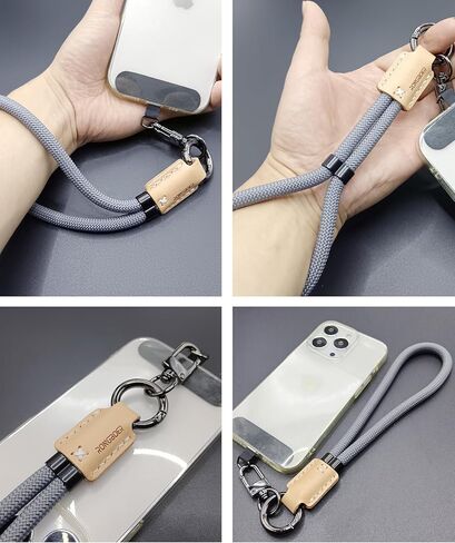 Handmade Cowhide Leather Phone Wrist Strap,Universal Adjustable Key Lanyard,Stylish Wristlet Keychains for Women&Men in Saudi Arabia