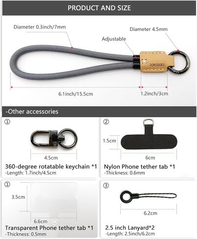 Handmade Cowhide Leather Phone Wrist Strap,Universal Adjustable Key Lanyard,Stylish Wristlet Keychains for Women&Men in Saudi Arabia