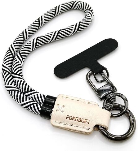 Handmade Cowhide Leather Phone Wrist Strap,Universal Adjustable Key Lanyard,Stylish Wristlet Keychains for Women&Men in Saudi Arabia