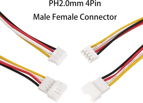 40pcs (20Pairs) JST PH2.0mm 3Pin Mini Micro Male and Female Connection Cable Plug with Terminal Connector Wire Cable 100mm 1007-26AWG in Kuwait
