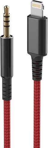 (Apple MFi Certified) Replacement Headphone Cable with iPhone Lightning Connector (3.5mm) Audio Aux Cord with Mic & Volume Control Remote (Compatible with Beats/Sony/Sennheiser and Audio Tech) in Kuwait