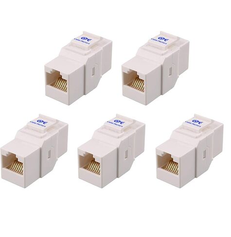 Cable Matters [UL Listed] 10-Pack 10Gbps Cat6 Keystone Coupler, RJ45 Keystone Jack Coupler/Ethernet Female to Female Keystone Jack in Black for Patch Panel, Wall Plate in Saudi Arabia