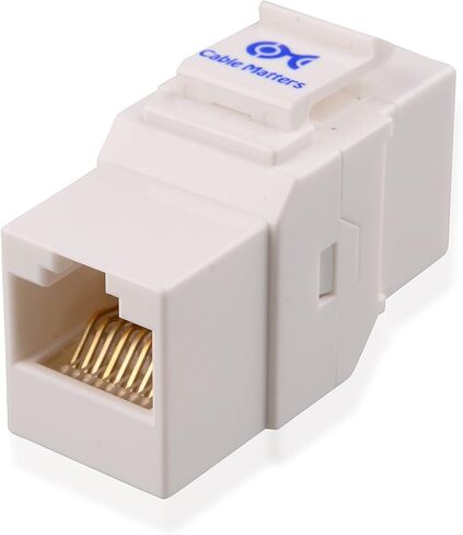 Cable Matters [UL Listed] 10-Pack 10Gbps Cat6 Keystone Coupler, RJ45 Keystone Jack Coupler/Ethernet Female to Female Keystone Jack in Black for Patch Panel, Wall Plate in Saudi Arabia