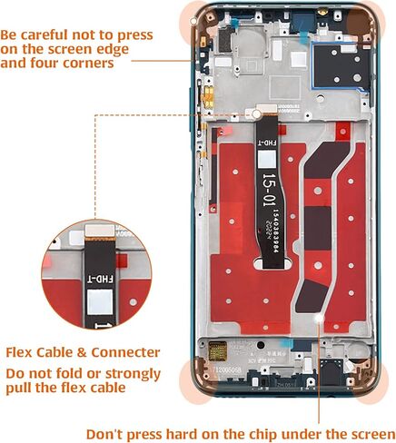 A-MIND لهاتف Huawei P40 Lite 4G شاشة LCD تعمل باللمس محول رقمي لشاشة بديلة كاملة مجموعات إصلاح التجميع مع أدوات JNY-L21A JNY-L01A JNY-L21B JNY-L22A JNY-L02A JNY-L22B JNY-LX1 (أسود مع إطار) in Kuwait