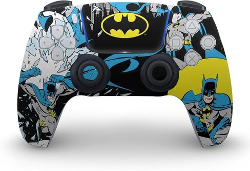 تصميمات غطاء الرأس مرخصة رسميًا من Batman DC Comics Collage وشعارات متعثرة وكتاب هزلي من الفينيل غطاء ملصق لغطاء الألعاب متوافق مع Sony PS5 Digital وDualSense in Saudi Arabia