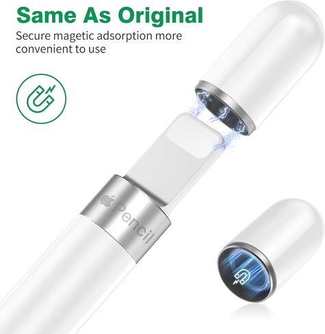 iMangoo 2 حزمة محولات كابل شحن البرق لقلم Apple Pencil الجيل الأول غطاء بديل مغناطيسي من السيليكون حامل غطاء واقي لجهاز iPad Air iPencil Pen أنثى إلى موصل شاحن أنثى in Kuwait