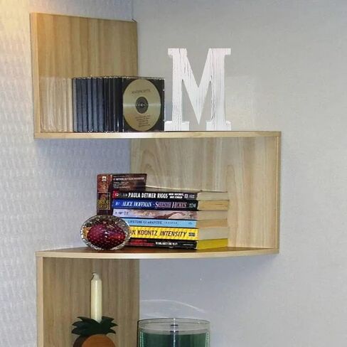 NA علامة G كبيرة لتزيين الحائط، حروف خشبية بيضاء متعثرة، كلمات كتلة DIY، علامة أبجدية قائمة بذاتها، معلقة للمنزل وغرفة النوم والمكتب وحفلات الزفاف (G) in Saudi Arabia