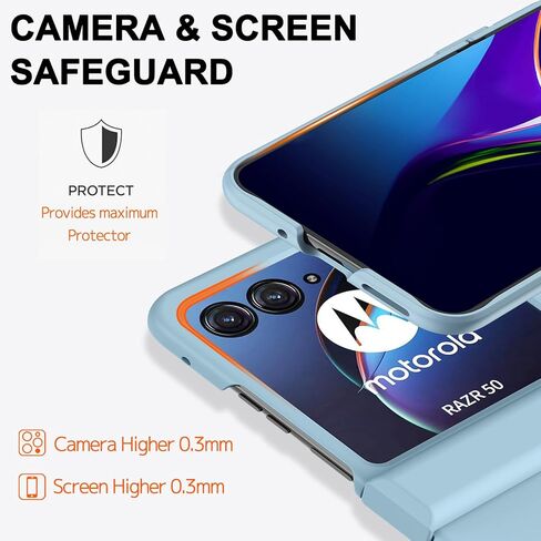 حافظة قلاب متوافقة مع NINKI لهاتف Motorola Moto Razr 2024 مع واقي مفصلي، حافظة Motorola Razr 50، حافظة هاتف Moto Razr 2024 صلبة رفيعة لهاتف Moto Razr 50 2024 Motorola Razr 2024 باللون الأسود in Kuwait