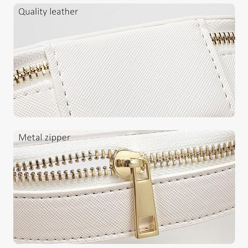LETGO Clear Makeup Bag | Mini Makeup Bag | Small Makeup Bag/Small Cosmetic Bag for Purse | Cute Leather Makeup Pouch | Purse Organizer | Car Travel Purse Essentials for Women (Black) in Saudi Arabia