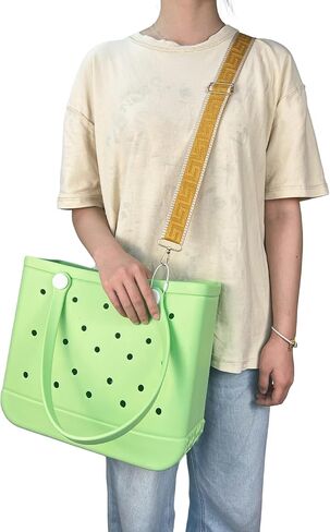 Wide Shoulder Adjustable Removable Straps With Hoop For Bogg Bag Accessories and Purse Tote Rubber Beach Bag in Kuwait