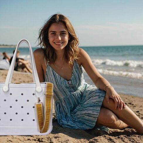 Wide Shoulder Adjustable Removable Straps With Hoop For Bogg Bag Accessories and Purse Tote Rubber Beach Bag in Kuwait