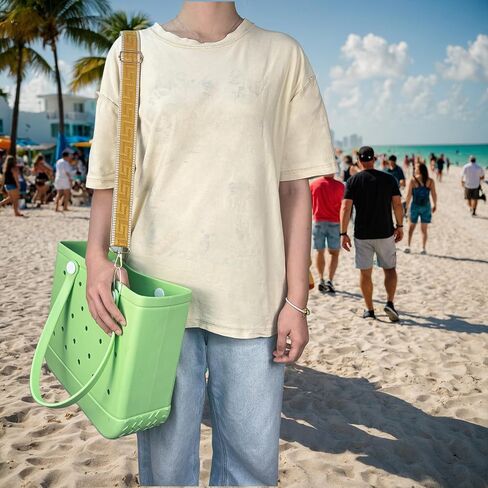 Wide Shoulder Adjustable Removable Straps With Hoop For Bogg Bag Accessories and Purse Tote Rubber Beach Bag in Kuwait