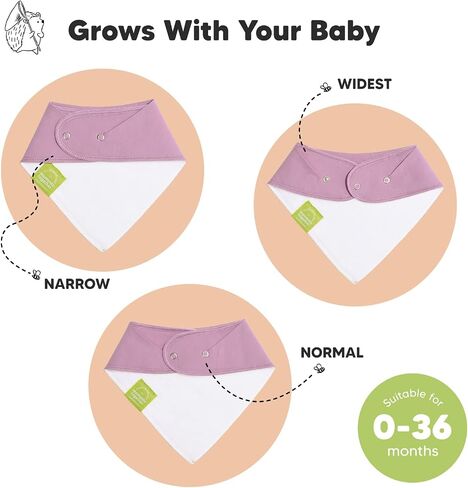 KeaBabies 10-Pack Baby Bandana Drool Bibs and 5-Pack Muslin Baby Burp Cloths - Organic Cotton Bandana Bibs for Boys, Girls, Baby Bibs - Bamboo Viscose Cotton Burp Cloth in Saudi Arabia