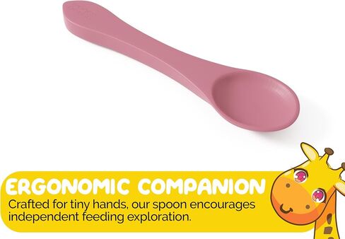 Baby Feeding Set by Muqee Peeko as a Baby Feeding Essentials in Baby Apricot Color with Baby Suction Plates for Toddlers, Baby Bowls with Suction and Baby Spoon (3 Piece Set) in Saudi Arabia