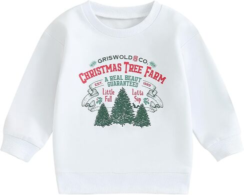 Thorn Tree Toddler Boys Girls Christmas Sweatshirt Long Sleeve Pull On Sweater Unisex Little Kids Fall Winter Clothes in Kuwait