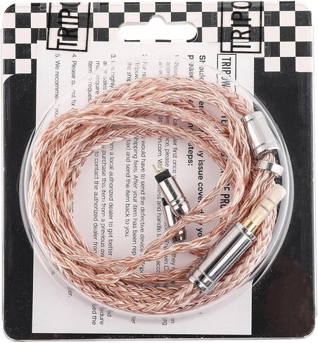 Linsoul Tripowin C-02 IEM Cable, 16 Core Silver-Plated Alloy Copper Earphone Cable, with PVC Jacket, 0.46 Low Impedance, HiFi Replacement Cable for Wired Earbuds (2Pin, 3.5mm) in Saudi Arabia