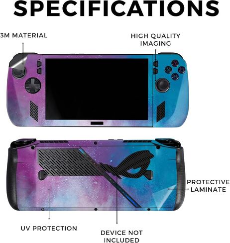 Skin Compatible with Asus ROG Ally X - Tech Web - Premium 3M Vinyl Protective Wrap Decal Cover - Easy to Apply | Crafted in The USA by MightySkins in Saudi Arabia