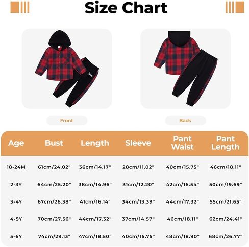 ESHOO Toddler Boys Fall Clothes Long Sleeve Hoody Plaid Sweatshirt Top + Sweatpants Long Pants 2-Piece Kids Winter Outfits in Saudi Arabia