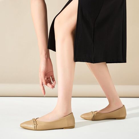 FINIWOR Ballet Flat Shoes for Womens,PU Leather Womens Loafers,Women Pointed Toe Dress Flat Shoes Casual, Comfortable Slip on Flats Shoes Women in Kuwait