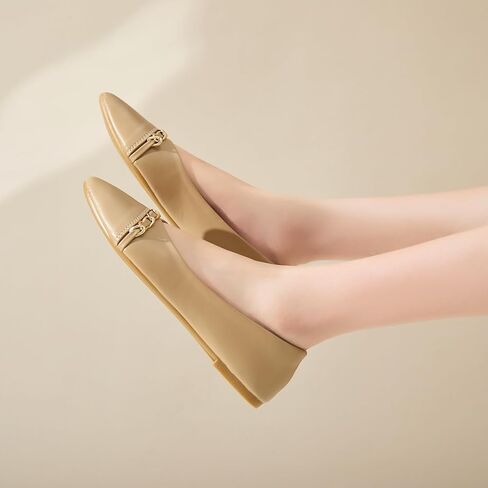 FINIWOR Ballet Flat Shoes for Womens,PU Leather Womens Loafers,Women Pointed Toe Dress Flat Shoes Casual, Comfortable Slip on Flats Shoes Women in Kuwait