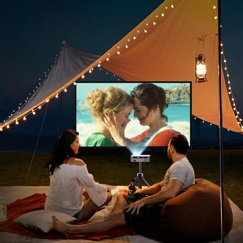 VGKE Smart 4K Projector with WiFi and Bluetooth, 800 ANSI Full HD 1080p Outdoor Movie Projector, 6D/4P Keystone Home Theater Projector for Phone/TV Stick, iOS, Android(Gray) in Saudi Arabia
