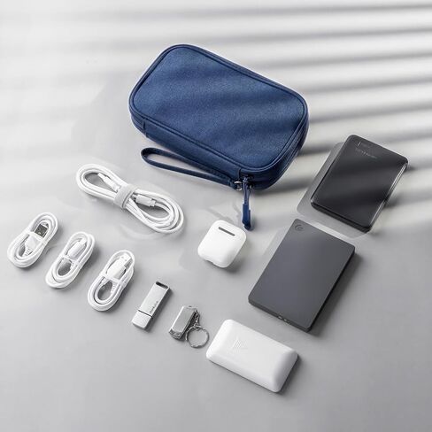 ProCase Electronics Organizer Travel Case, Portable Tech Cable Organizer Bag, Charger Organizer Case Pouch for Travel Accessories, Electronics, Power Bank, Wire -Black in Saudi Arabia