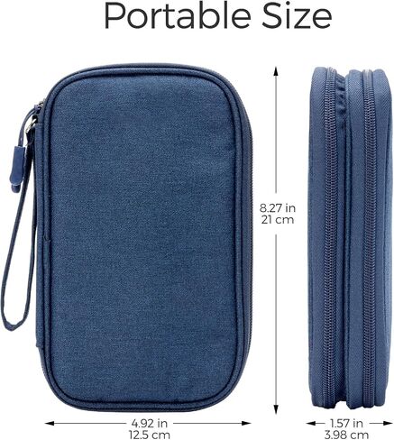ProCase Electronics Organizer Travel Case, Portable Tech Cable Organizer Bag, Charger Organizer Case Pouch for Travel Accessories, Electronics, Power Bank, Wire -Black in Saudi Arabia