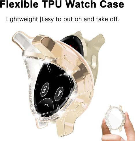 6 Pack Watch Screen Protector for Garmin Venu3S 41mm, Glitter Rhinestone Case Soft TPU Protective Cover Bling Bumper for VENU3S Smart Watch (6 Colors) in Saudi Arabia