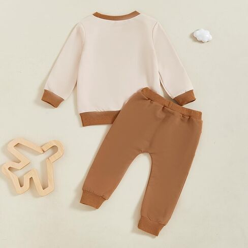 Baby Boy Football Outfit Long Sleeve Sunday Football/Chiefs Round Neck Sweatshirt Pants Set Toddler Fall Clothes in Saudi Arabia