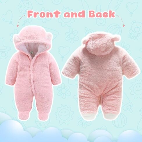Baby Clothes Winter Snowsuit Cute Bear Suit Newborn Infant Coats Toddler Bodysuits Jumpsuit for Baby Boys Girls in Saudi Arabia