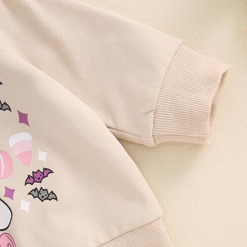 Toddler Baby Girls Halloween Outfits Ghost Printed Pullover Long Pants 2Pcs Fall Clothes Set in Kuwait