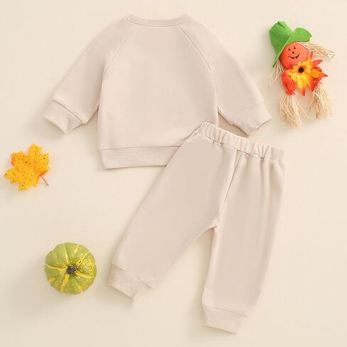Toddler Baby Girls Halloween Outfits Ghost Printed Pullover Long Pants 2Pcs Fall Clothes Set in Kuwait