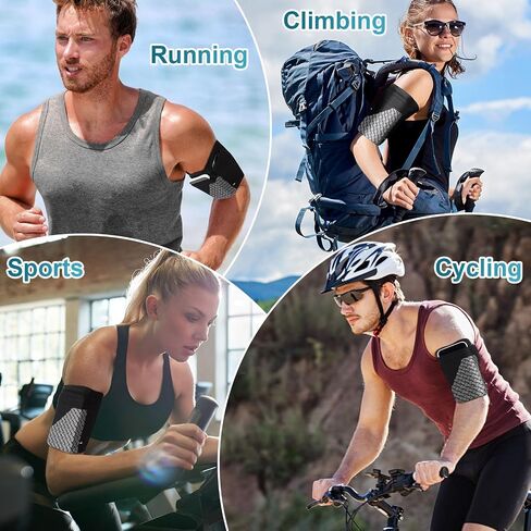 3 Pcs Phone Arm Bands for Running Armband Phone Holder with Earbuds Pocket Cell Phone Armband Sleeves for Exercise Workout, Compatible with All Phones(M) in Saudi Arabia