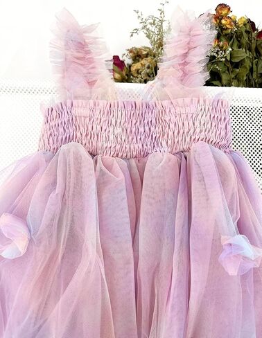 BGFKS Baby Girl Rainbow Floral Tutu Dress,Toddler Girls Birthday Party Princess Dresses with Floral Headband. in Saudi Arabia