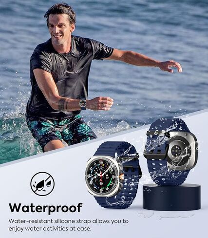 MoKo Sport Band Compatible with Samsung Galaxy Watch Ultra Band 47mm (2024) Women Men, Breathable Soft Silicone Waterproof Watch Strap Accessories for Samsung Watch Ultra Band in Saudi Arabia